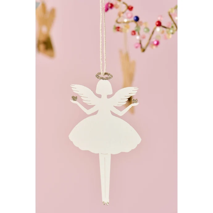 Závěsná papírová ozdoba Angel White