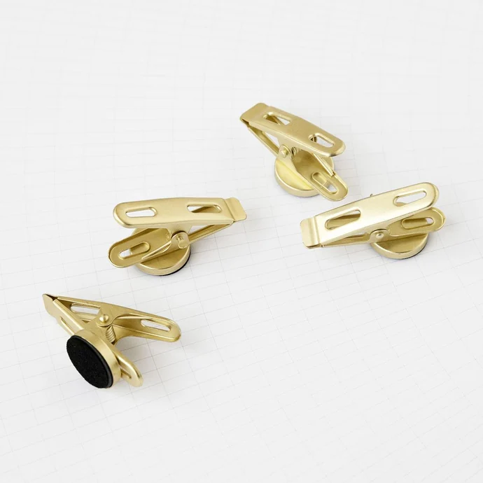 Magnetické klipsy Brass - set 4 ks