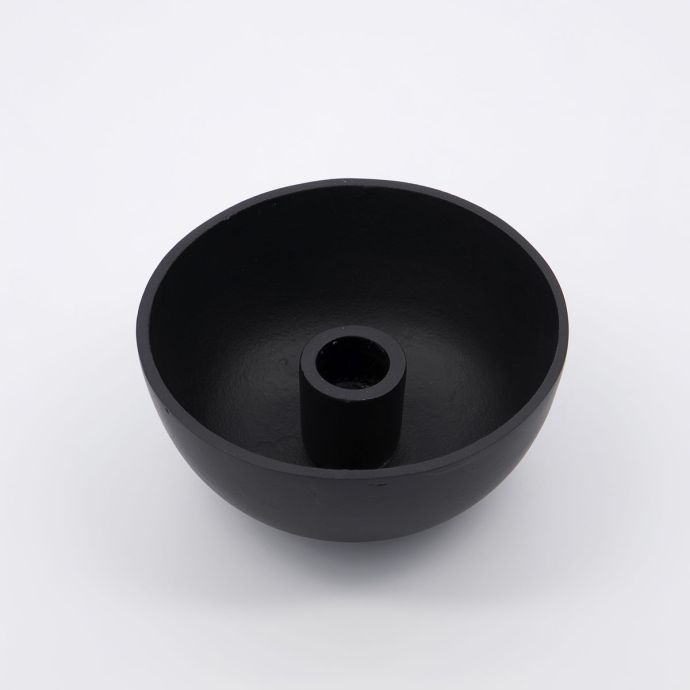 Kovový svícen Crown Black ⌀12,5 cm