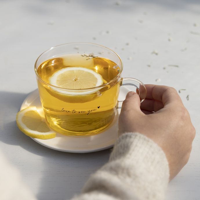 Skleněný hrnek Warm Tea/Love to See You 300 ml