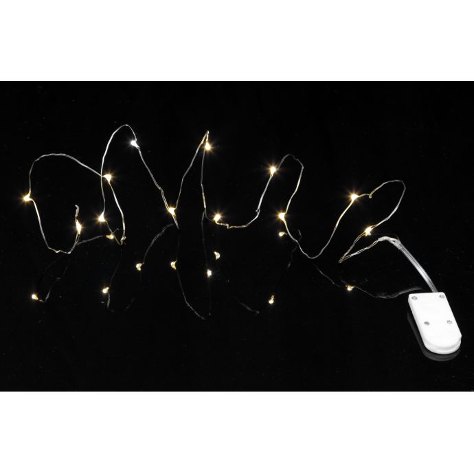 Svítící LED drátek Silver String 1,1 m