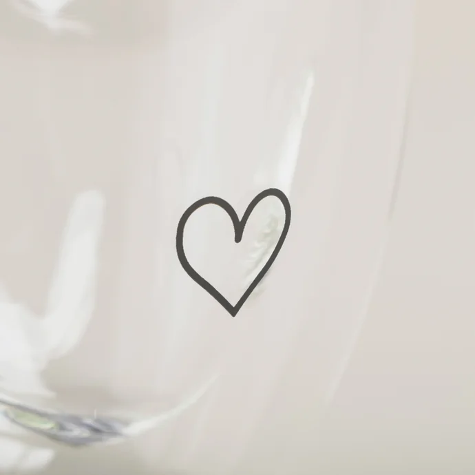 Dvoustěnná sklenice na espresso Heart 100 ml