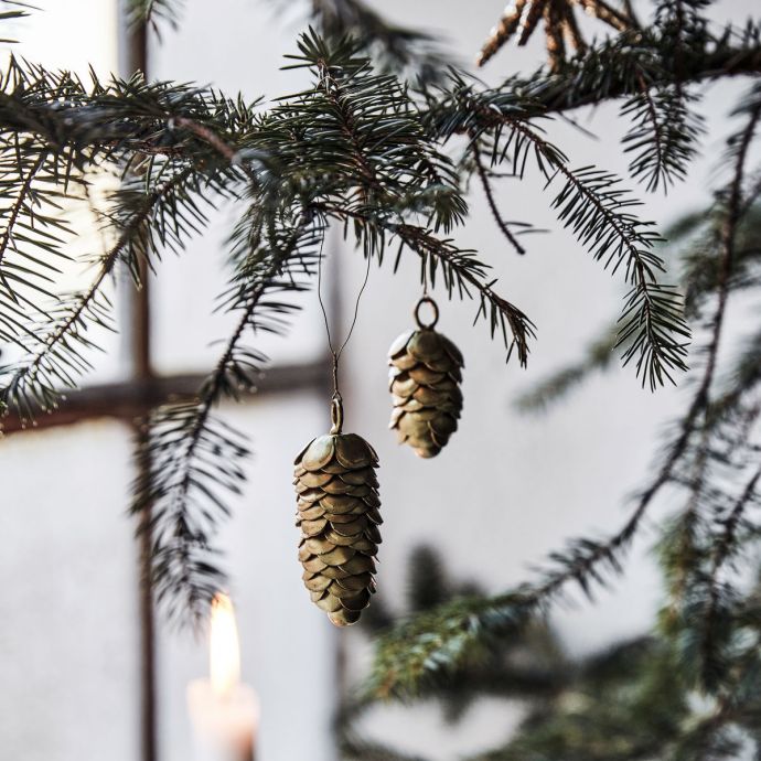 Vánoční ozdoba Pine Cone Gold - set 2 ks