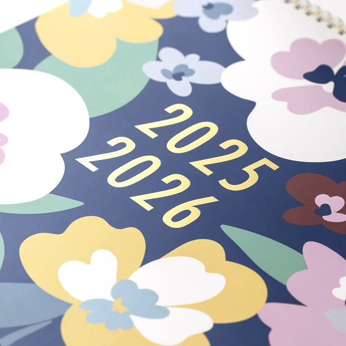 Nástěnný kalendář na 17 měsíců Floral 2025/26