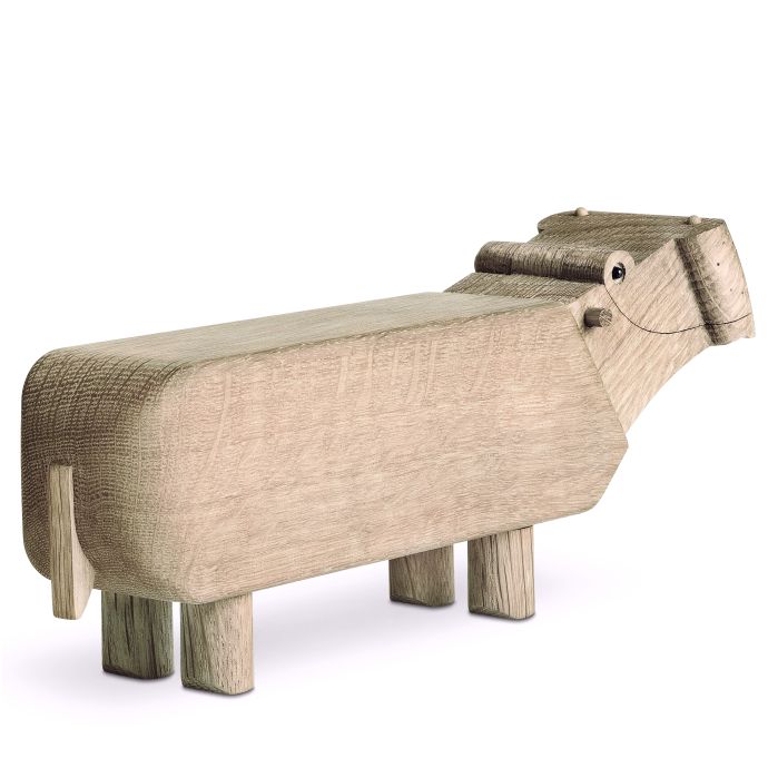 Dřevěný hrošík Hippo Oak Wood