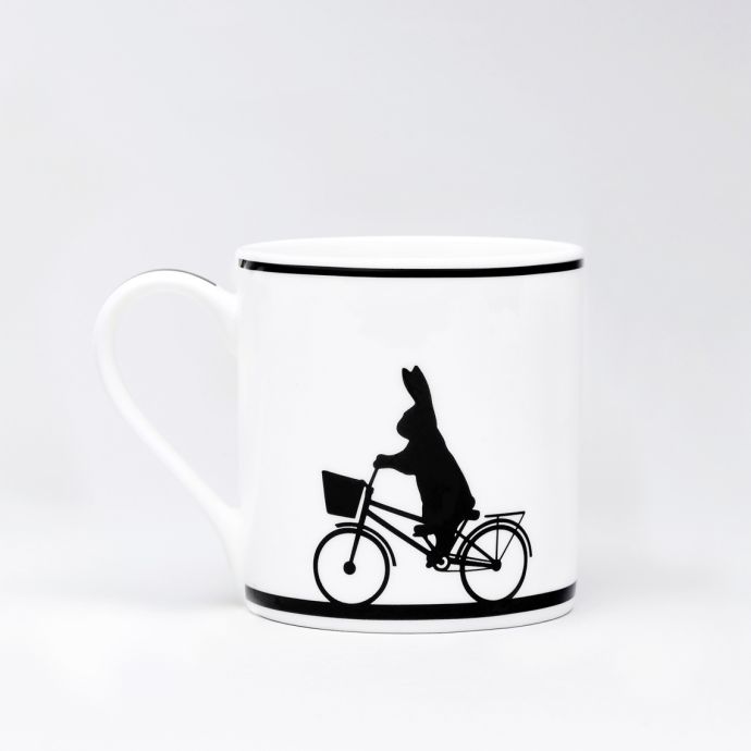 Porcelánový hrnek Cycling Rabbit