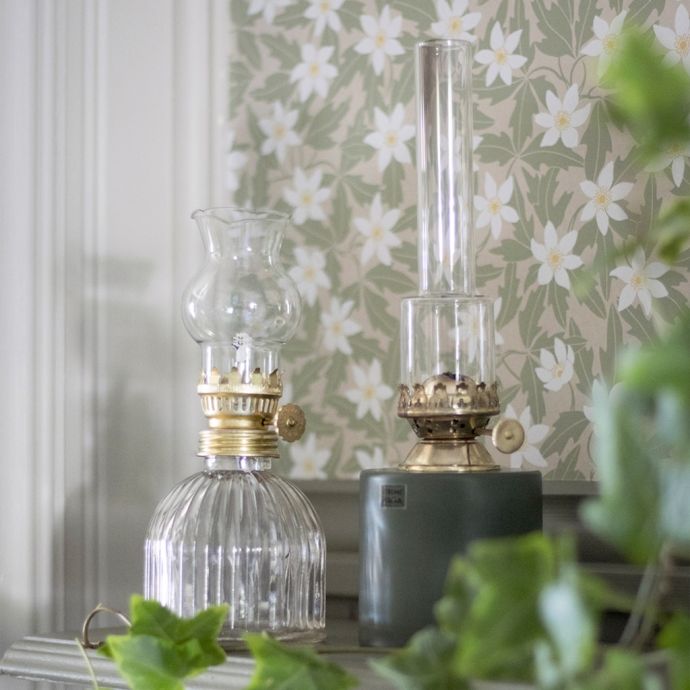 Skleněná petrolejová lampa Straight Green Small