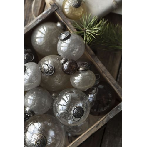 Vánoční ozdoba Onion Silver Shaped Grey