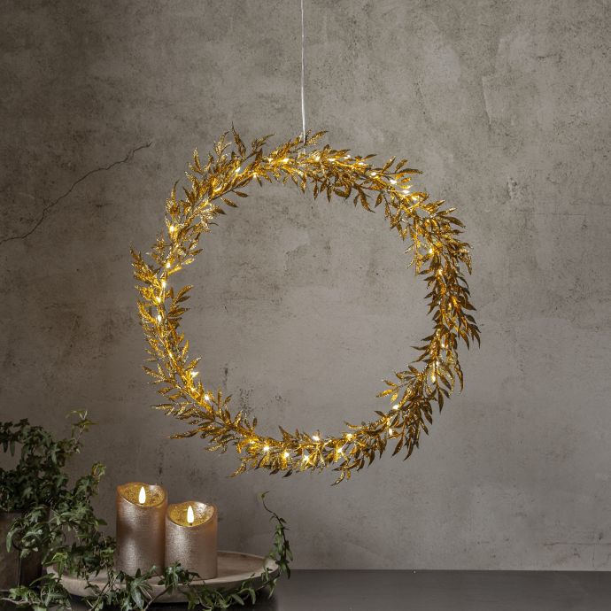 Svítící vánoční věnec Elegant 44 cm