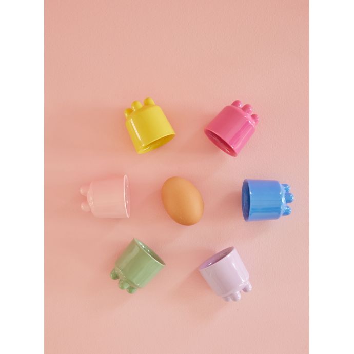 Melaminové stojánky na vajíčka Multicolor - set 6 ks