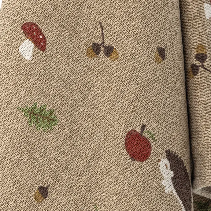 Přehoz z recyklované bavlny Fall Brown 130 x 160 cm