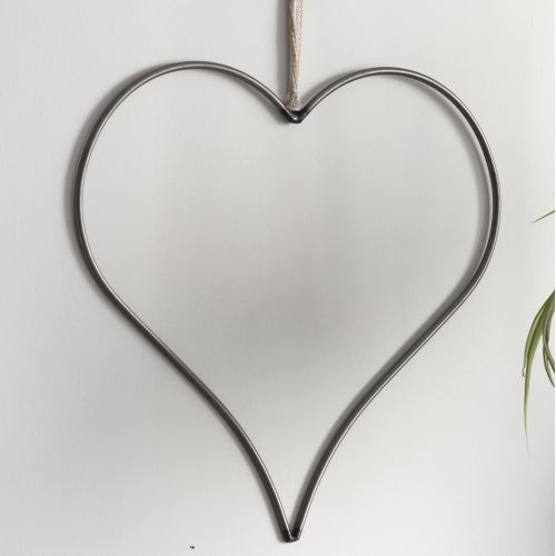 Závěsné kovové srdce Farringdon 46 cm