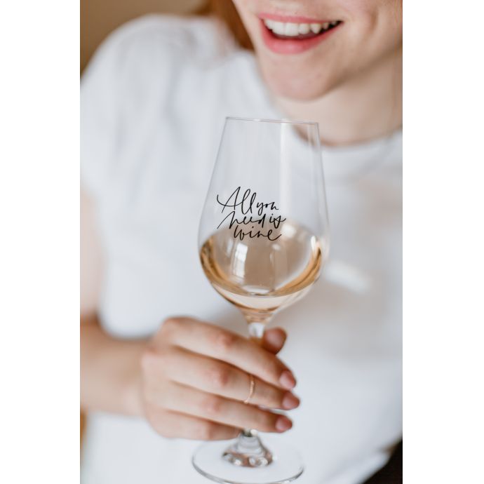 Sklenice na víno All you need is wine
