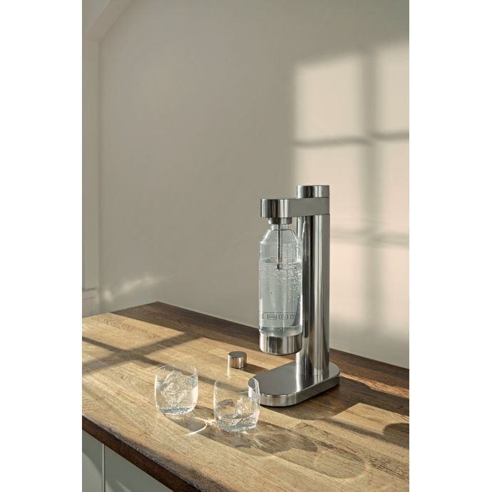 Náhradní lahev k výrobníku perlivé vody Brus Stelton Steel 1,15 l