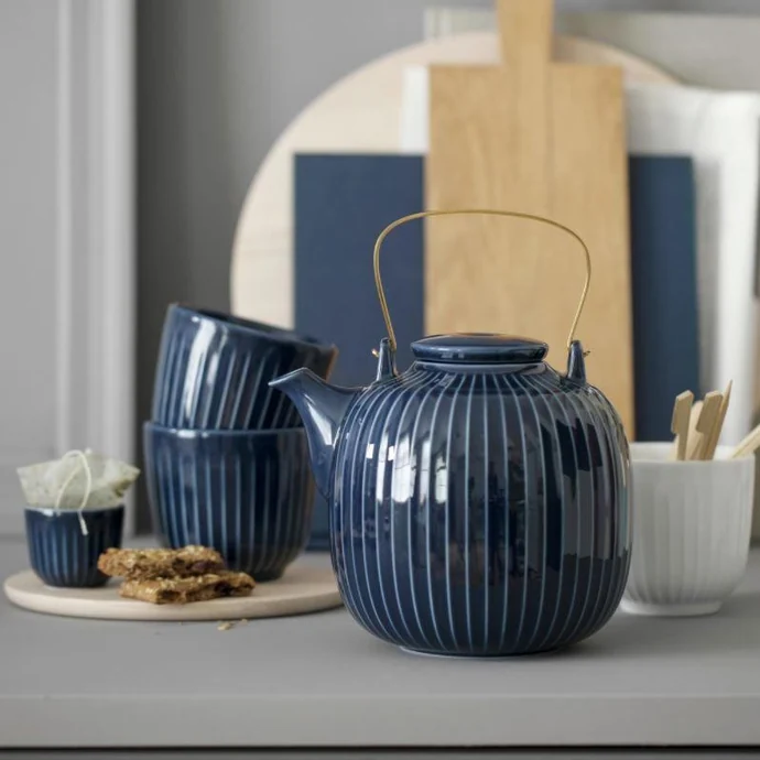 Porcelánová čajová konvice Hammershøi Indigo