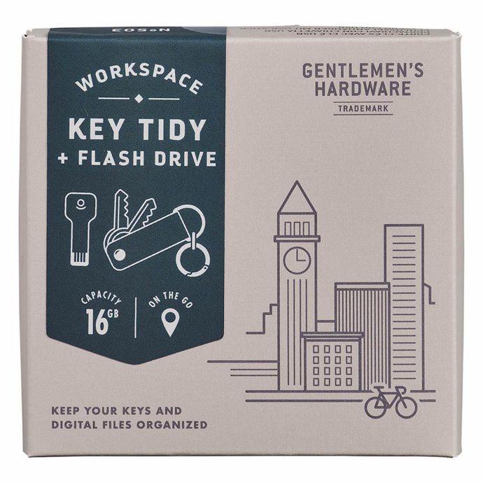 Koženková klíčenka s USB Key Tidy