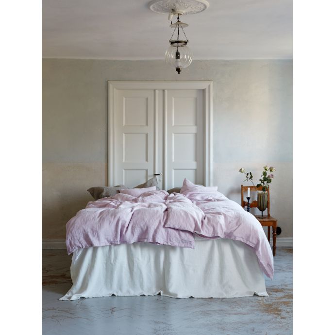 Přírodní lněné povlečení Dusty Pink