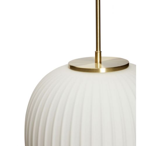 Skleněný lustr White Brass 30×32 cm
