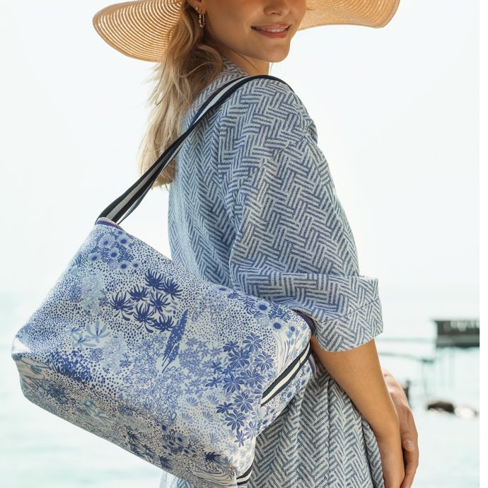 Bavlněné kimono Anneli Blue Jacquard
