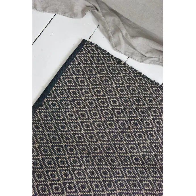 Jutový koberec Diamont Black 70x140cm