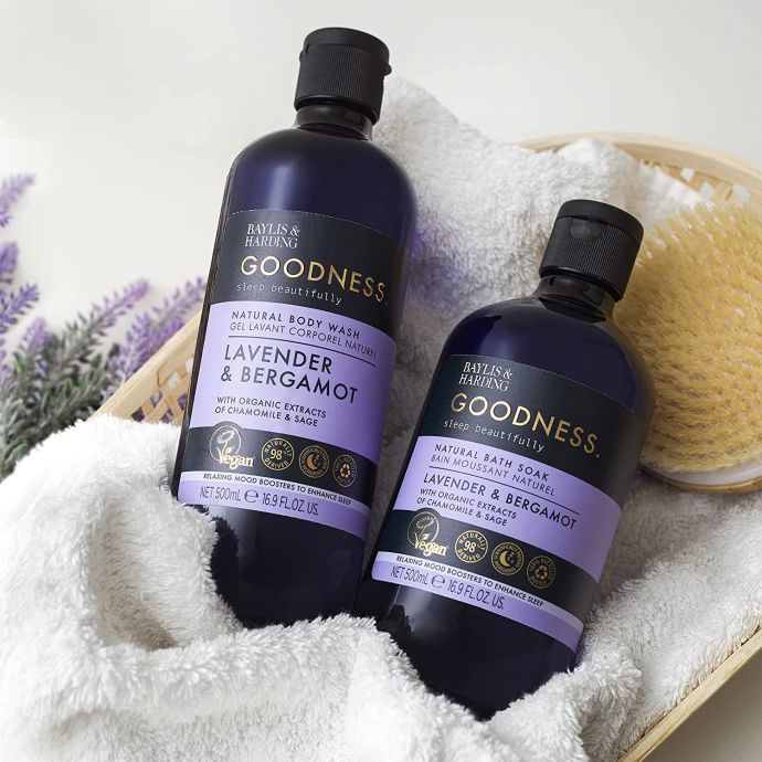 Přírodní pěna do koupele Goodness. Lavender and Bergamot 500 ml