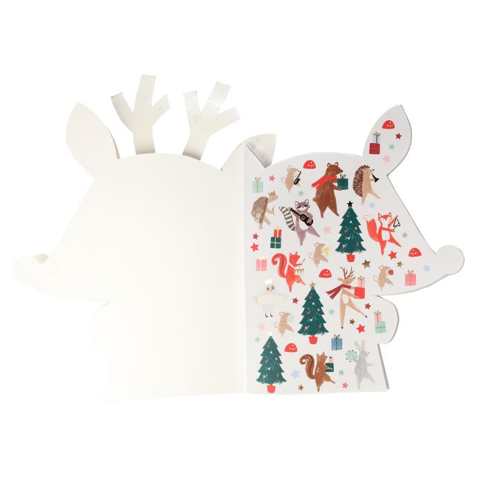 Skicák s vánočními samolepkami Reindeer