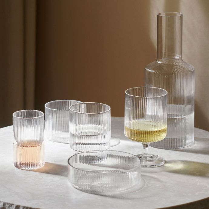 Sklenice na víno Ripple Clear - set 2 ks