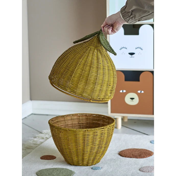 Úložný ratanový koš Sage Yellow