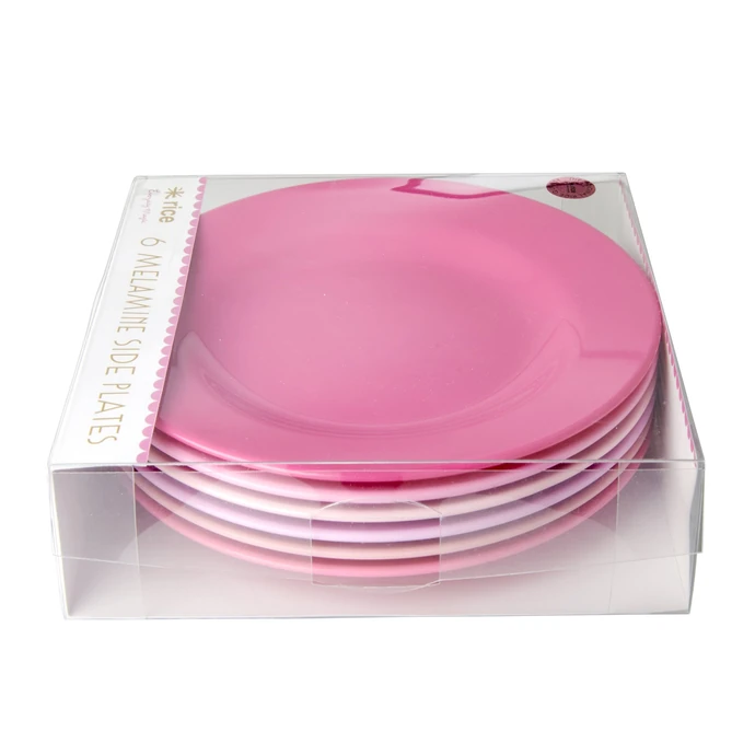 Melaminové talířky Pink - set 6 kusů