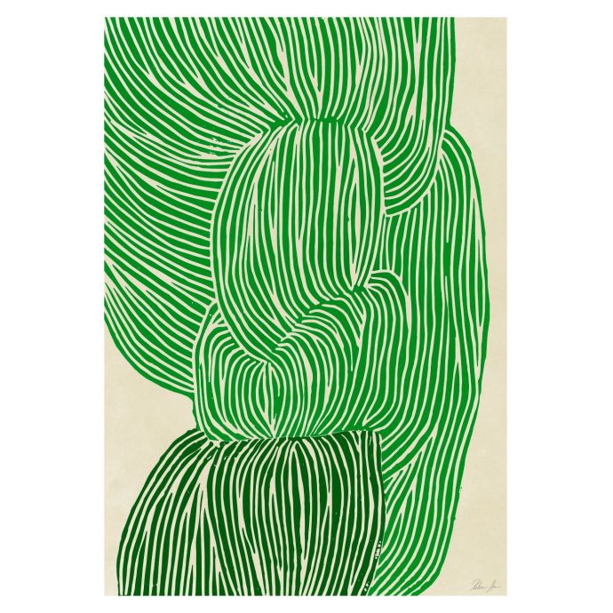 Autorský mini plakát Green Ocean by Rebecca Hein A5
