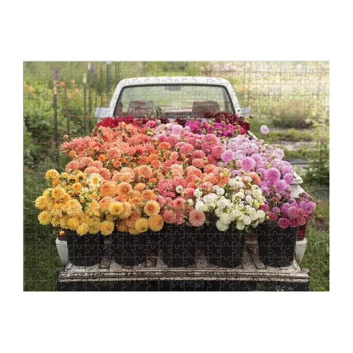 Oboustranné puzzle Cut Flower Garden - 500 dílků