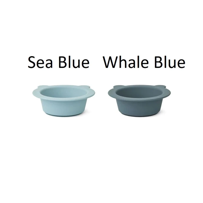 Miska s přísavkou Peony Sea Blue/Whale Blue