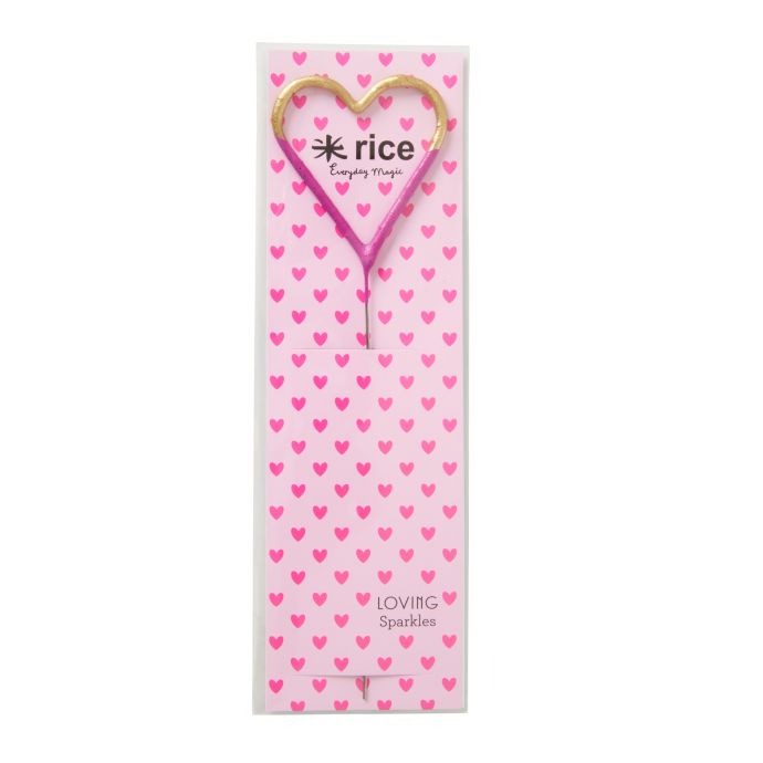 Prskavka ve tvaru srdce Pink Gold