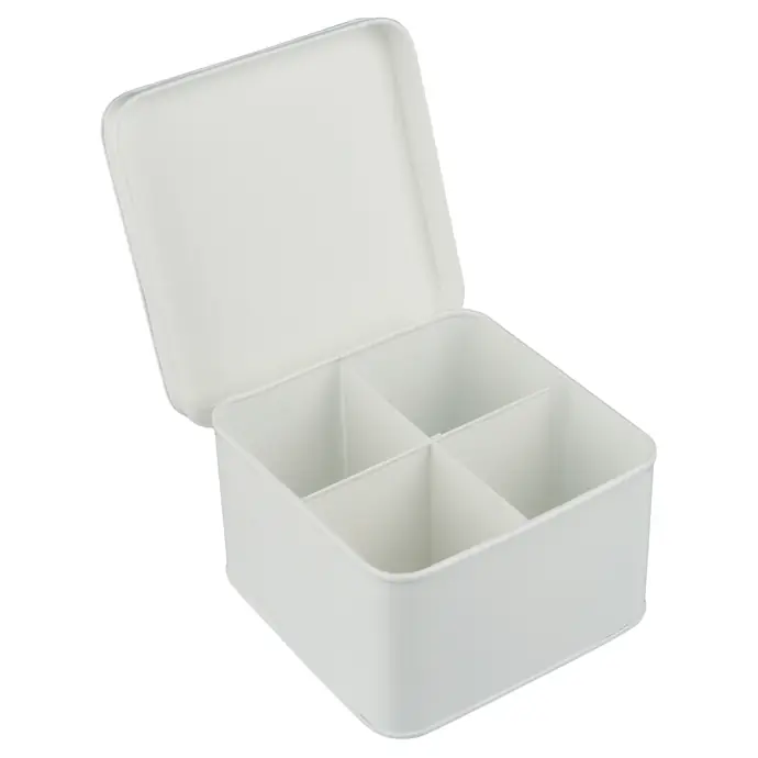 Úložný box s 4 přihrádkami Metal Lid