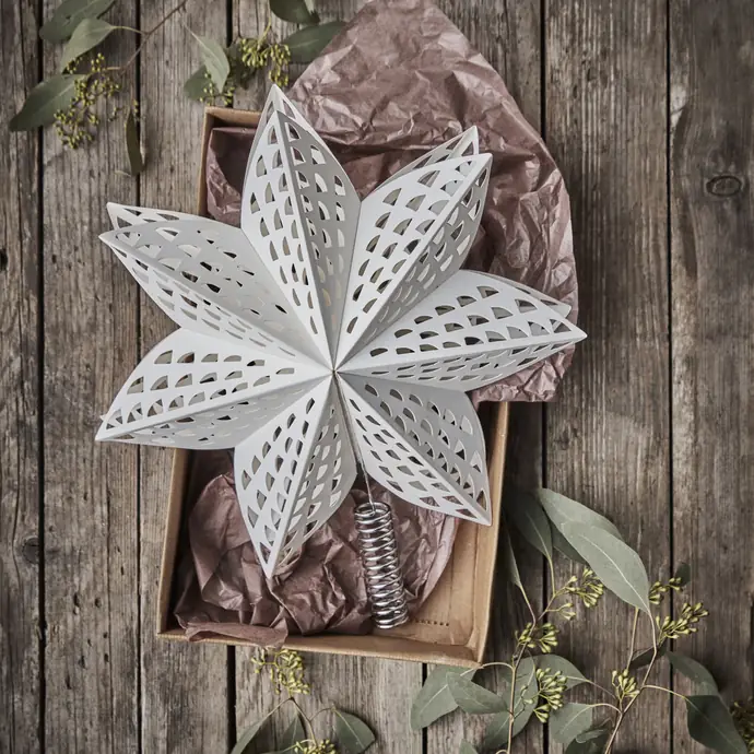 Vánoční ozdoba / špice na stromeček Gint White 30 cm