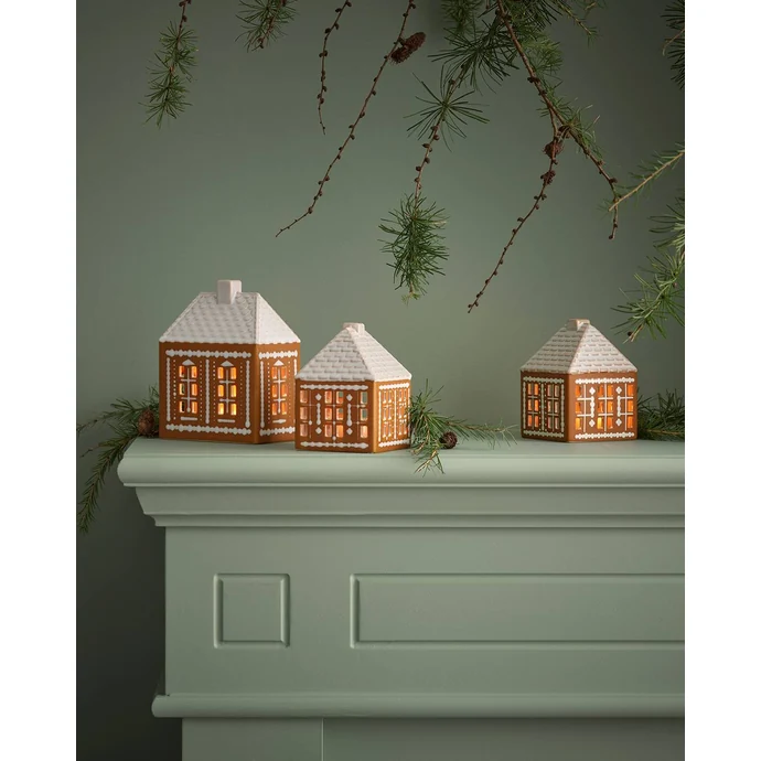 Porcelánový svícen Urbania Gingerbread Lighthouse Medium