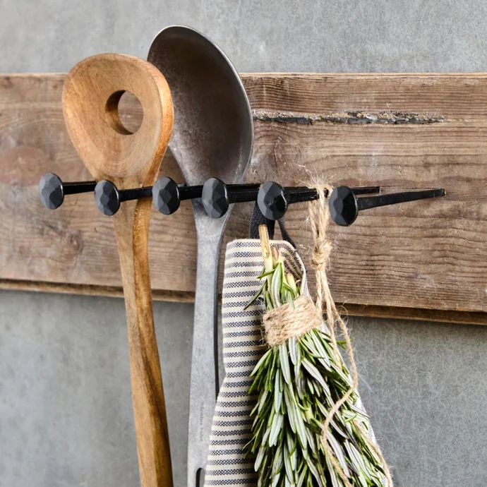 Designový háček Wall Nail Black – set 6 ks