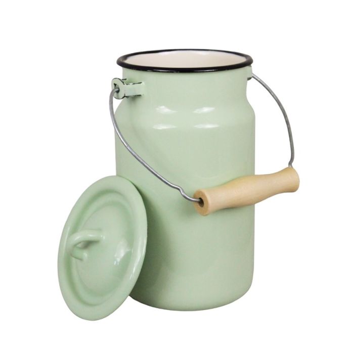 Smaltovaná konev na mléko Emils Green 2 l