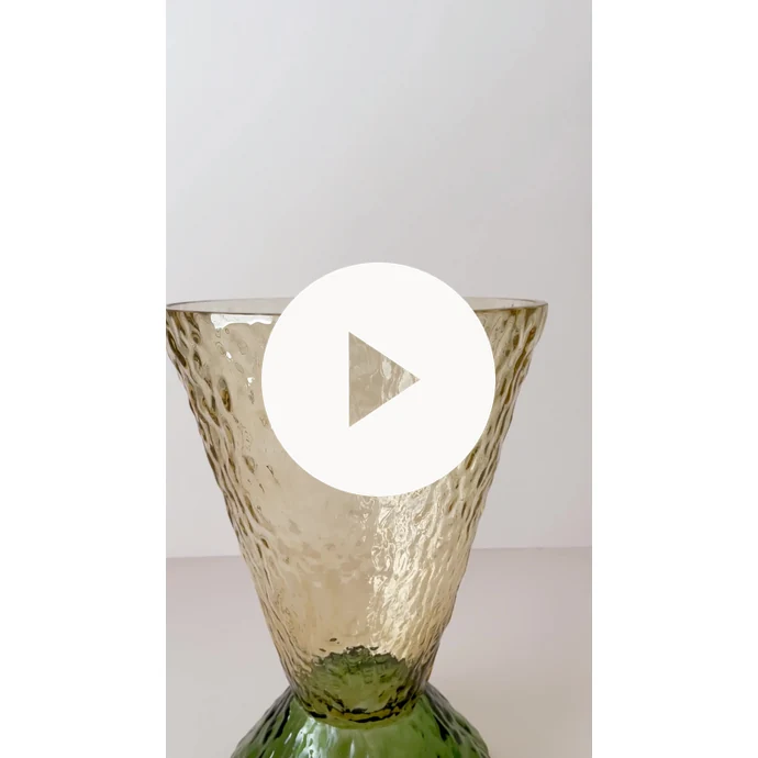 Skleněná váza Abyss Dark Green/Brown