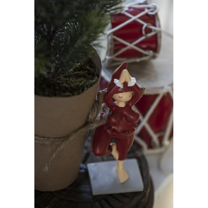 Vánoční figurka Santa's Helper Girl Yoga