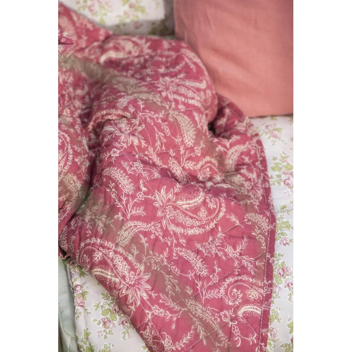 Prošívaný přehoz Pink Paisley 130x180