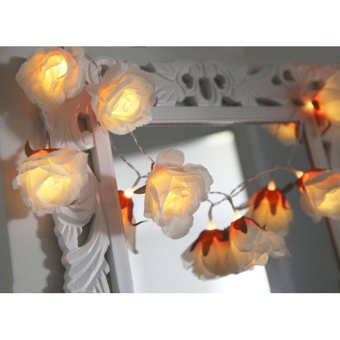 Dekorativní světelný LED řetěz Flower Rose