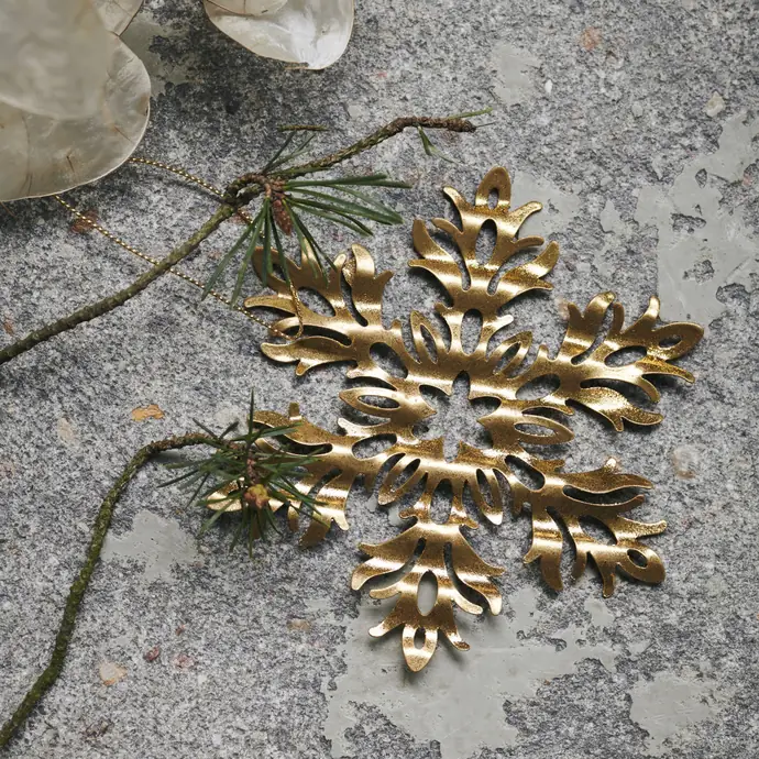 Vánoční dekorace Gold Snowflake
