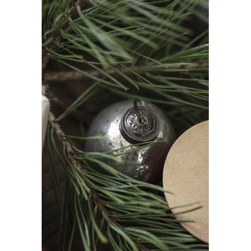 Vánoční baňka Pebbled Silver 9,5cm