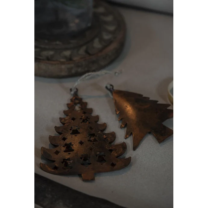 Kovová vánoční ozdoba Christmas Tree Rust
