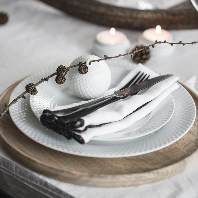 Porcelánová vánoční baňka Rhombe Ø7cm