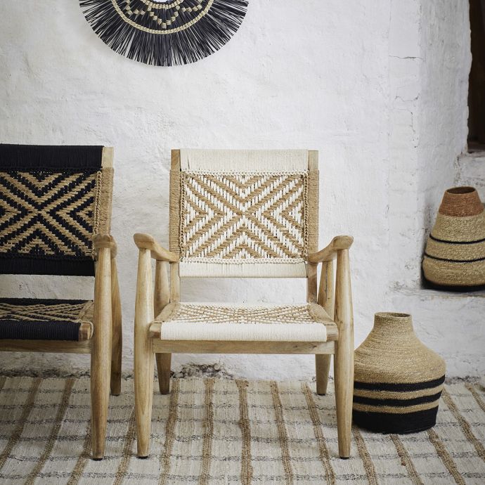 Jutový koberec Off White 200 x 70 cm