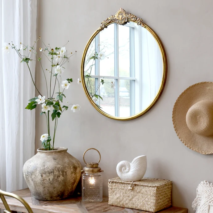 Nástěnné zrcadlo Round Décor Edge Ø 60 cm