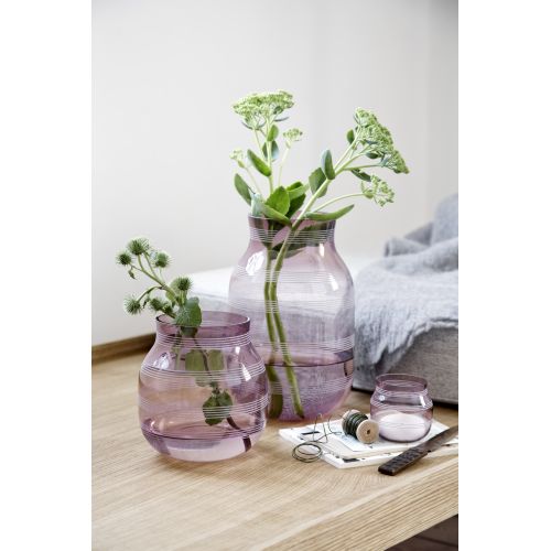 Skleněná váza Omaggio Plum 17 cm
