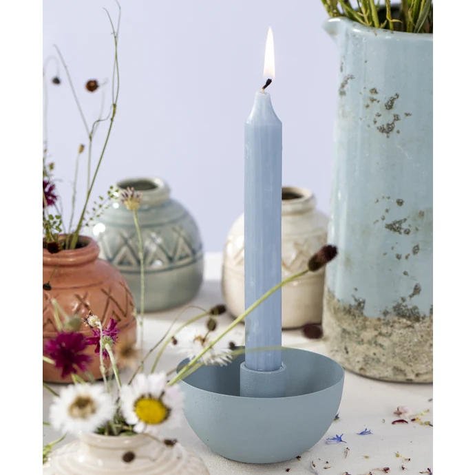 Vysoká svíčka Rustic Light Blue 18 cm